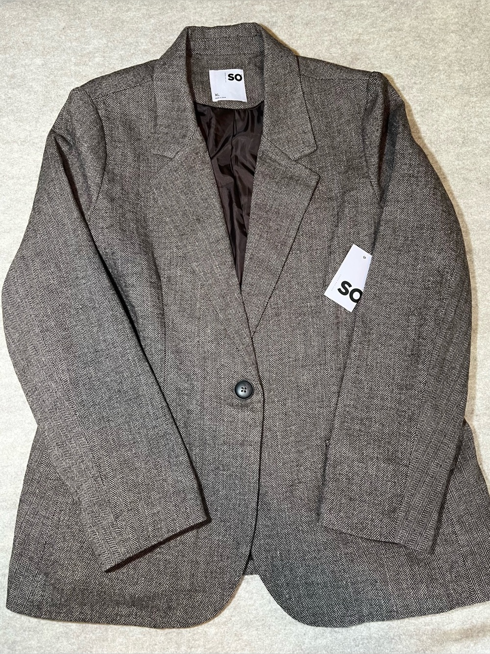 SO Women’s Herringbone Brown Blazer